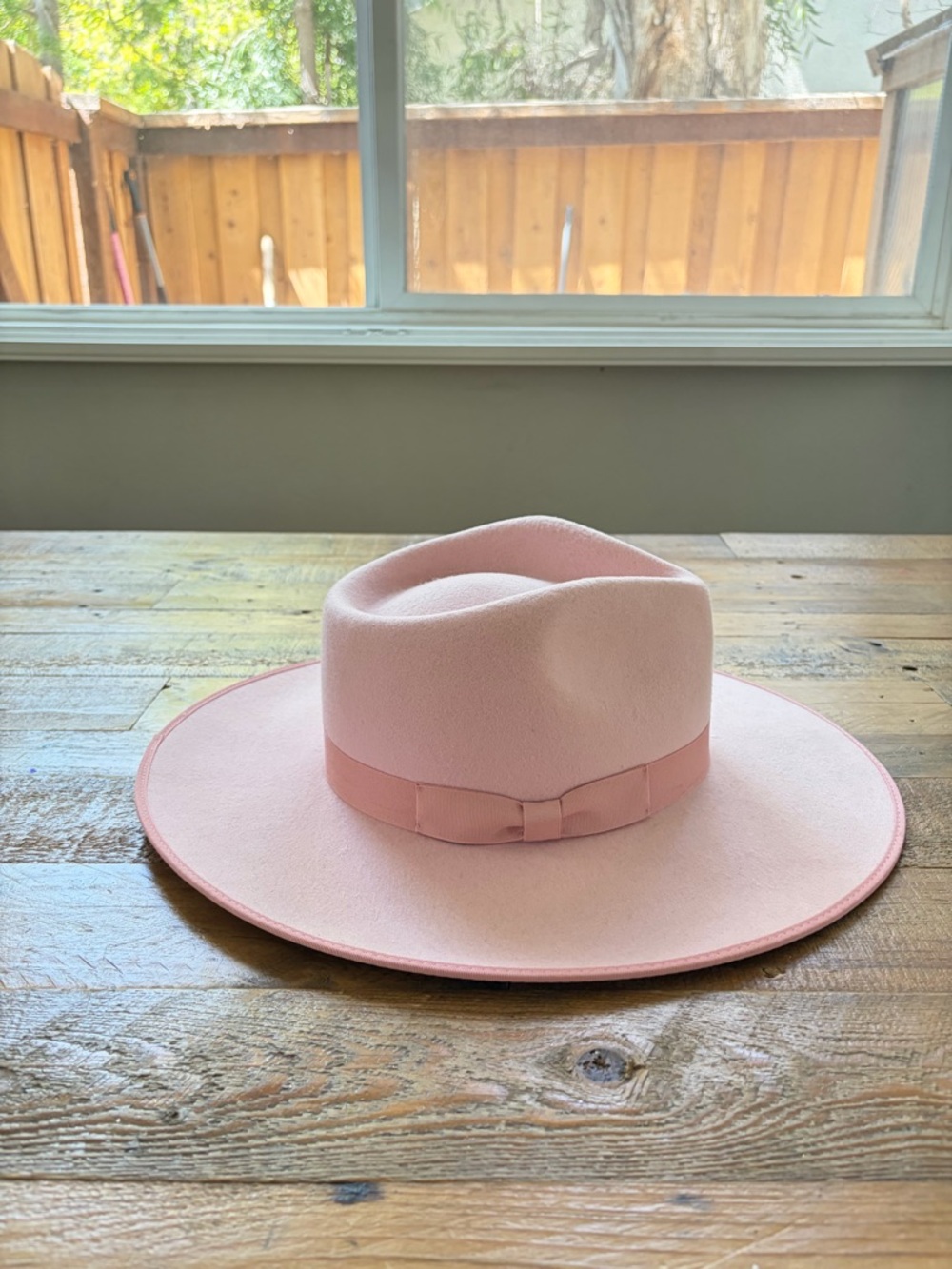 Lack of Color Pink Wool Wide Brim Hat - 57 cm - Picture 2 of 4